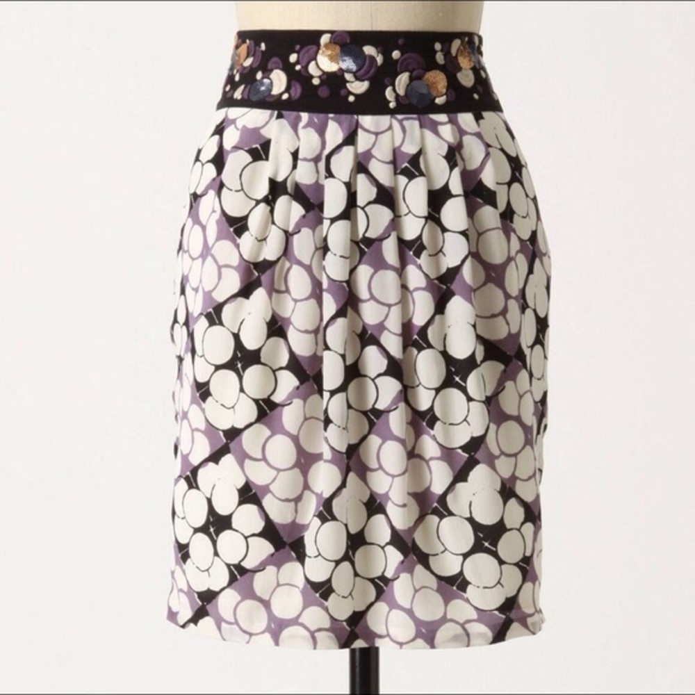 Anthropologie Floreat Ocean Mist Skirt size 2